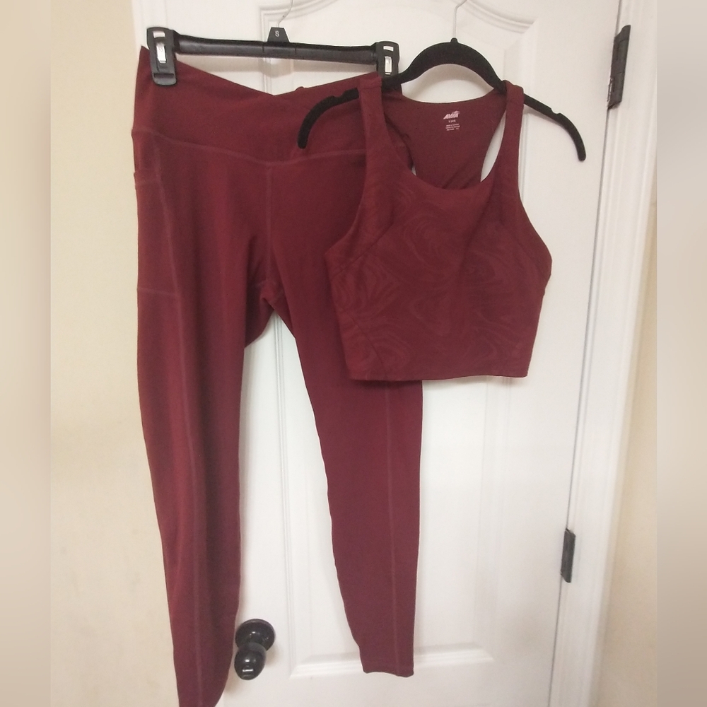 Avia  Cranberry  Red Athletic Sports Bra - Picture 6 of 6